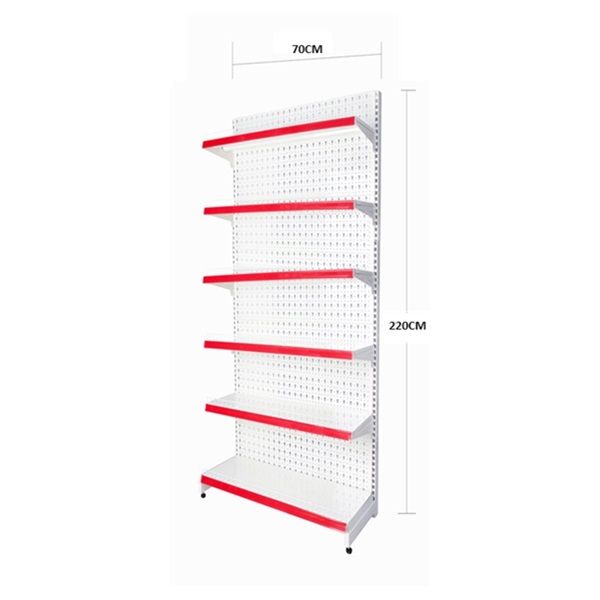 Kệ siêu thị tôn lỗ đơn 0.7m x 2m2 x 6 tầng