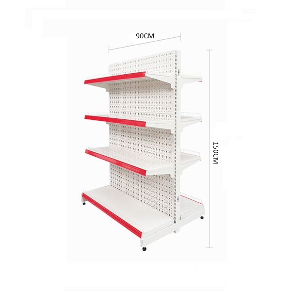 Kệ siêu thị tôn lỗ đôi 0.9m x 1m5 x 8 tầng